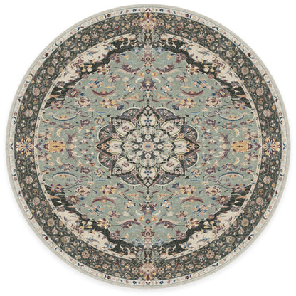 RUGGABLE Sima Washable Rug - Perfect Vintage Area Rug for Living Room Bedroom Kitchen - Pet &amp; Child Friendly - Stain &amp; Water Resistant - Royal Blue 2&