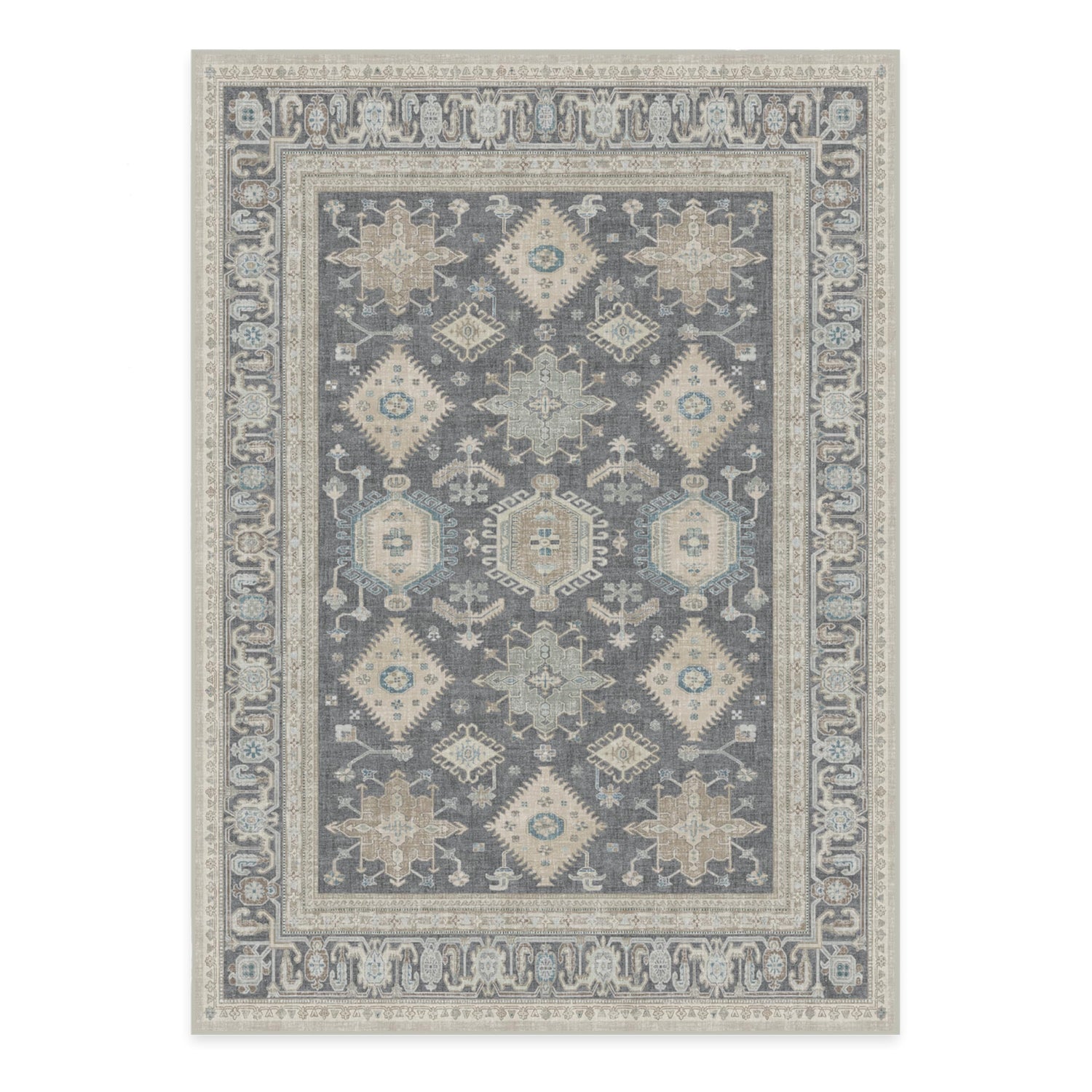 RUGGABLE – Cambria Ruby – Machine Washable Runner Rug – Pet &amp; Child Friendly – Stain &amp; Water Resistant – Non-Slip – 2.5&