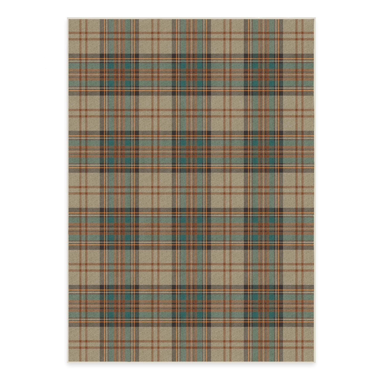 RUGGABLE Winter Plaid Washable Rug - Perfect Holiday Area Rug for Living Room Bedroom Kitchen - Pet &amp; Child Friendly - Stain &amp; Water Resistant - Dress Stewart Tartan Plaid 3&