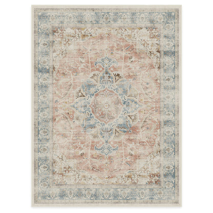 RUGGABLE – Sarrah Blue Quartz – Machine Washable Runner Rug – Pet &amp; Child Friendly – Stain &amp; Water Resistant – Non-Slip – 2.5&