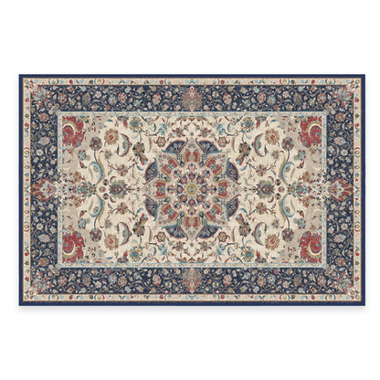 RUGGABLE Sima Washable Rug - Perfect Vintage Area Rug for Living Room Bedroom Kitchen - Pet &amp; Child Friendly - Stain &amp; Water Resistant - Royal Blue 2&