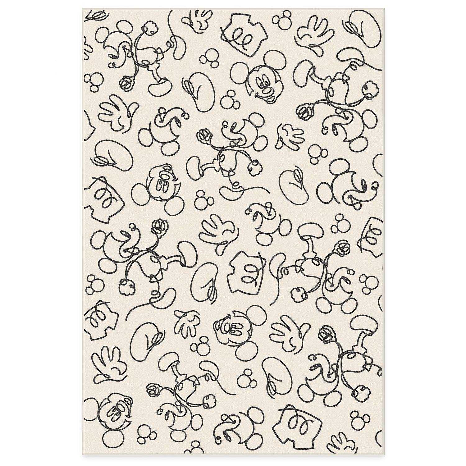 RUGGABLE Disney Classic Minnie Mouse Washable Rug - Perfect Area Rug for Nursery Playroom Kids Room - Pet &amp; Child Friendly - Stain &amp; Water Resistant - Trellis Pink 5&