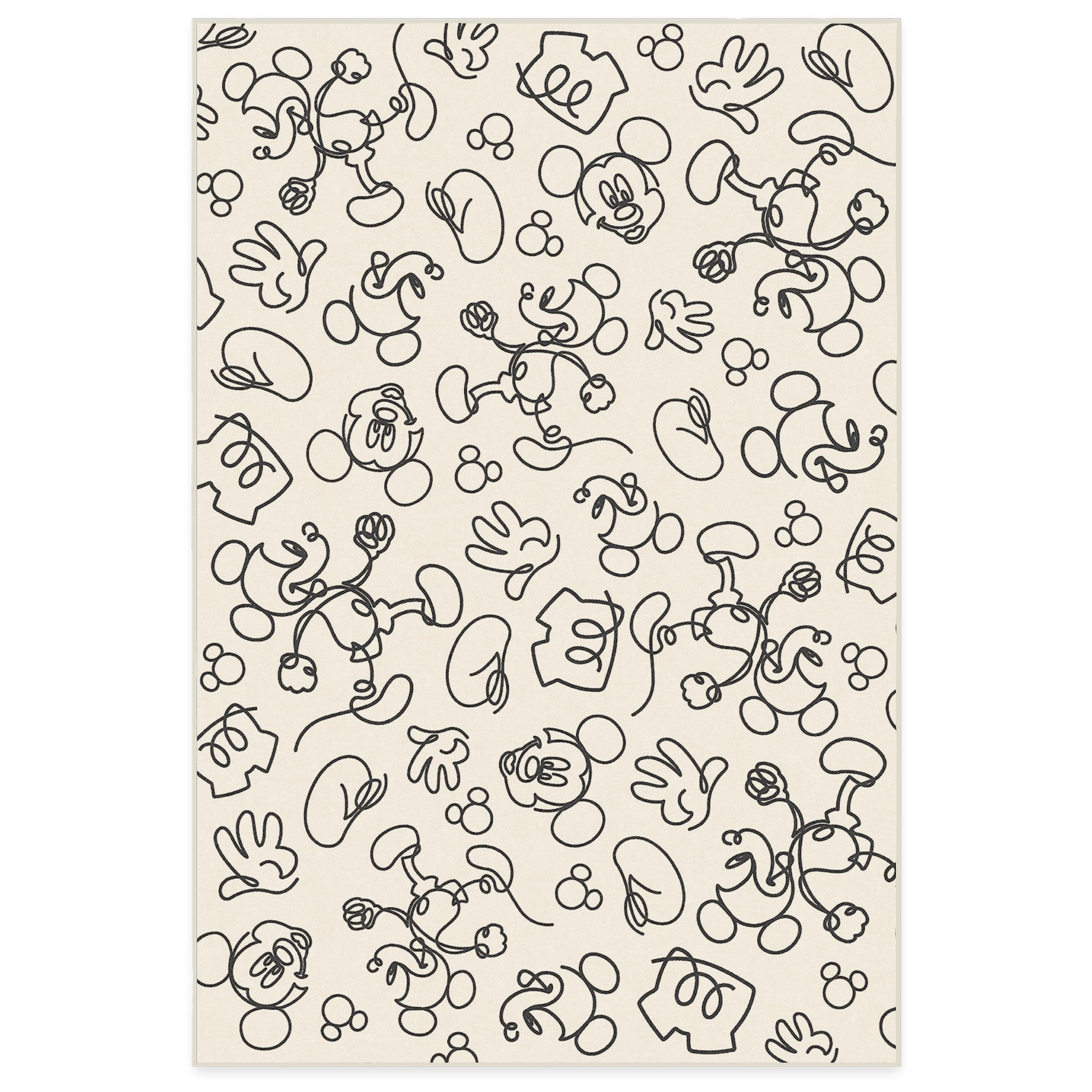RUGGABLE Disney Classic Minnie Mouse Washable Rug - Perfect Area Rug for Nursery Playroom Kids Room - Pet &amp; Child Friendly - Stain &amp; Water Resistant - Trellis Pink 5&