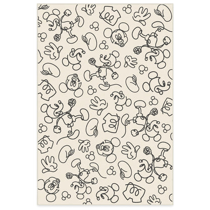 RUGGABLE Disney Classic Minnie Mouse Washable Rug - Perfect Area Rug for Nursery Playroom Kids Room - Pet &amp; Child Friendly - Stain &amp; Water Resistant - Trellis Pink 5&