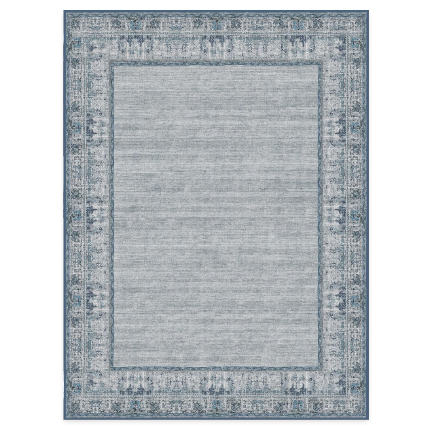 RUGGABLE Zinnia Runner Rug - Perfect Boho Washable Rug for Entryway Hallway Kitchen - Pet &amp; Child Friendly - Stain &amp; Water Resistant - Grey 2.5&