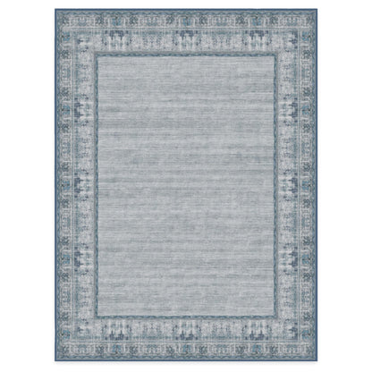 RUGGABLE Zinnia Runner Rug - Perfect Boho Washable Rug for Entryway Hallway Kitchen - Pet &amp; Child Friendly - Stain &amp; Water Resistant - Grey 2.5&