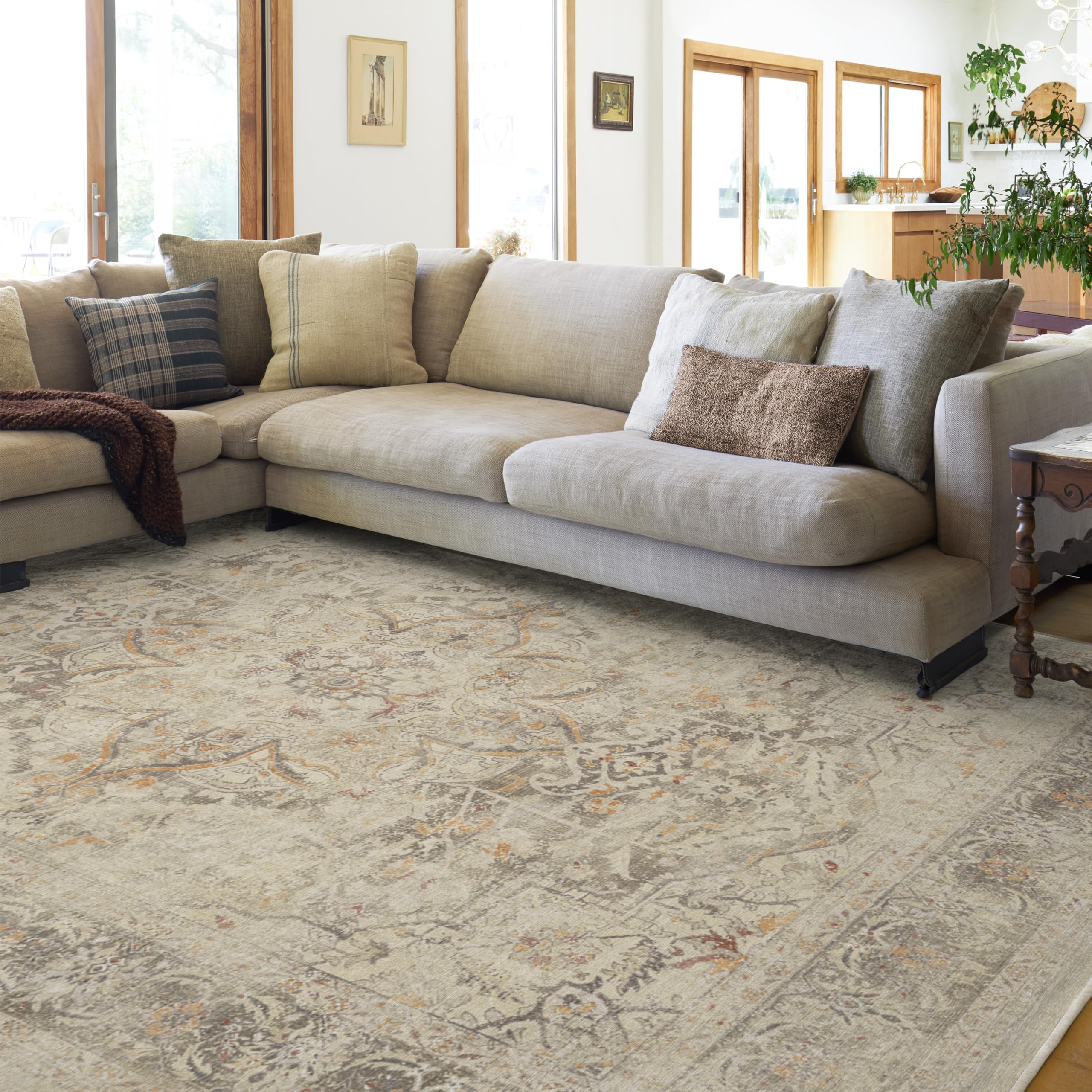 RUGGABLE – Sarrah Blue Quartz – Machine Washable Runner Rug – Pet &amp; Child Friendly – Stain &amp; Water Resistant – Non-Slip – 2.5&