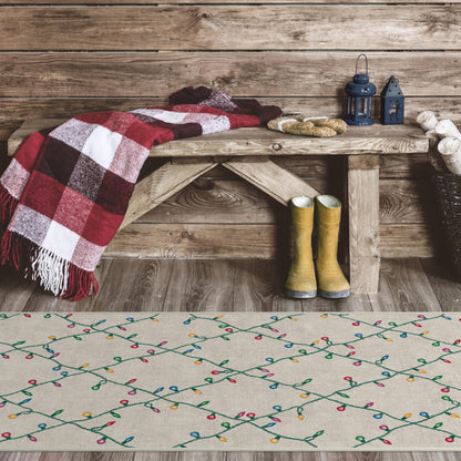 RUGGABLE Winter Plaid Washable Rug - Perfect Holiday Area Rug for Living Room Bedroom Kitchen - Pet &amp; Child Friendly - Stain &amp; Water Resistant - Dress Stewart Tartan Plaid 3&