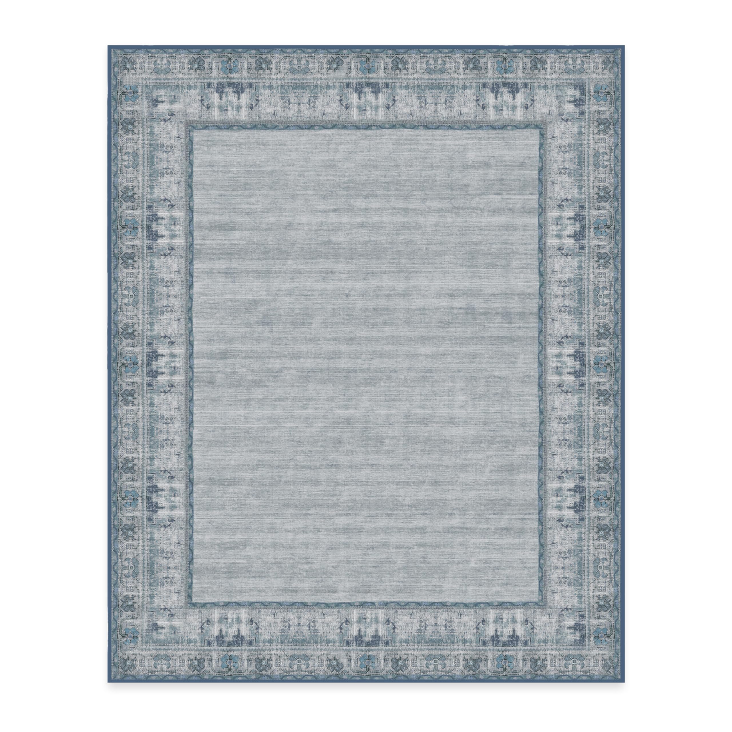 RUGGABLE Zinnia Runner Rug - Perfect Boho Washable Rug for Entryway Hallway Kitchen - Pet &amp; Child Friendly - Stain &amp; Water Resistant - Grey 2.5&