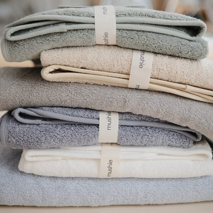 mushie Baby Hooded Towel | Organic Cotton (Moss)