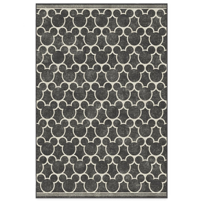RUGGABLE Disney Classic Minnie Mouse Washable Rug - Perfect Area Rug for Nursery Playroom Kids Room - Pet &amp; Child Friendly - Stain &amp; Water Resistant - Trellis Pink 5&