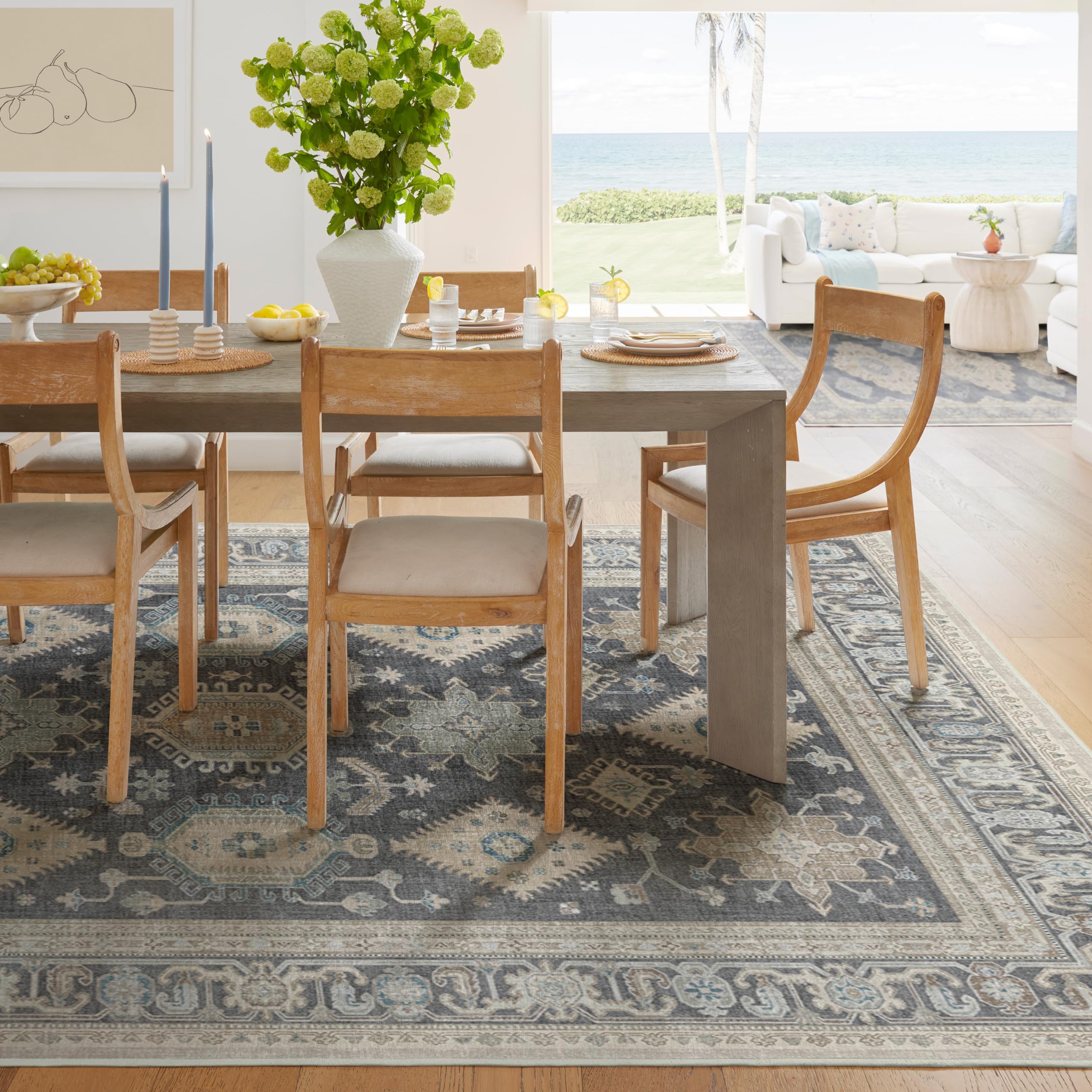 RUGGABLE – Cambria Ruby – Machine Washable Runner Rug – Pet &amp; Child Friendly – Stain &amp; Water Resistant – Non-Slip – 2.5&