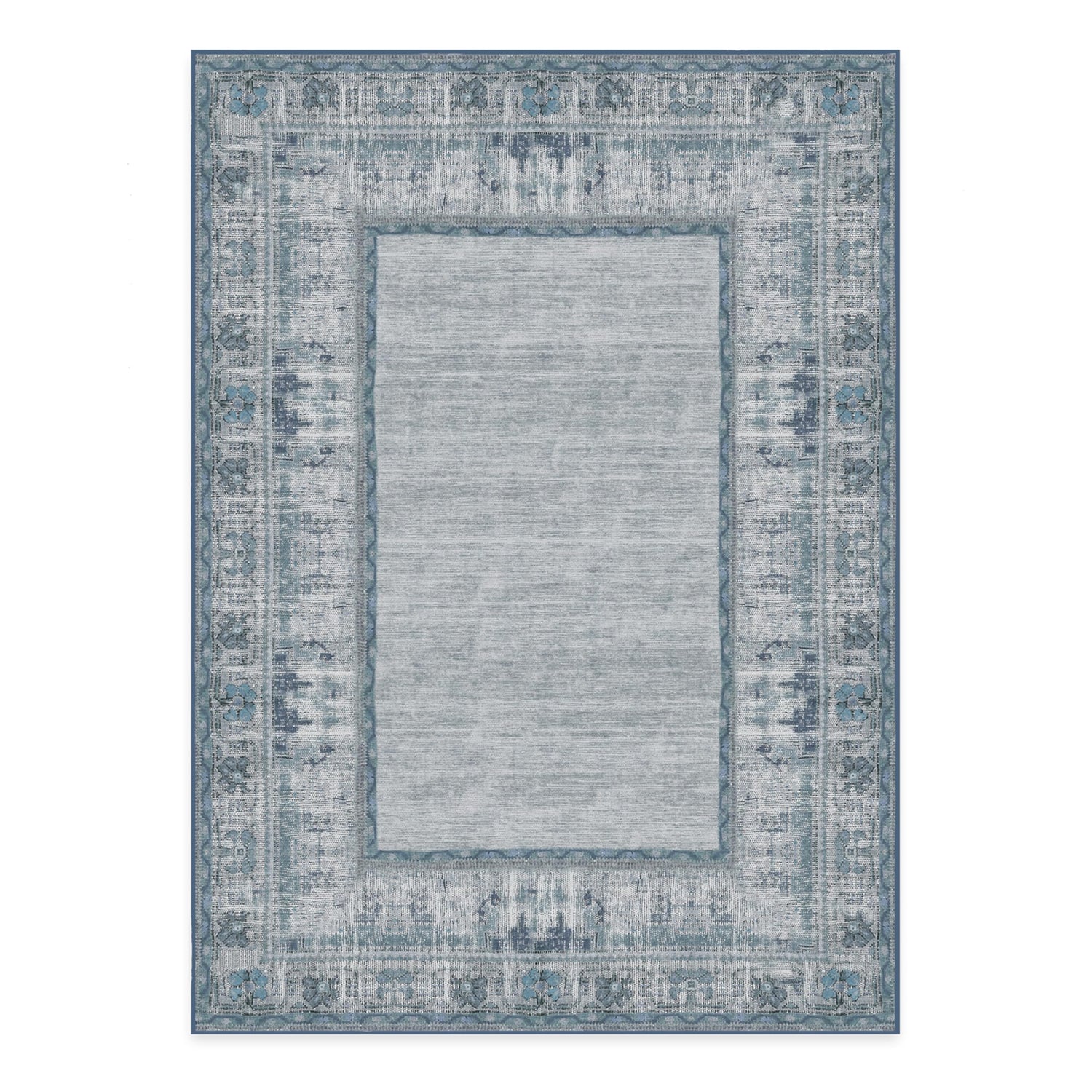 RUGGABLE Zinnia Runner Rug - Perfect Boho Washable Rug for Entryway Hallway Kitchen - Pet &amp; Child Friendly - Stain &amp; Water Resistant - Grey 2.5&