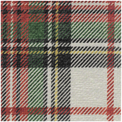 RUGGABLE Winter Plaid Washable Rug - Perfect Holiday Area Rug for Living Room Bedroom Kitchen - Pet &amp; Child Friendly - Stain &amp; Water Resistant - Dress Stewart Tartan Plaid 3&