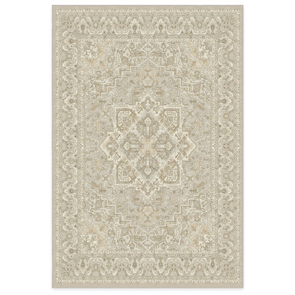 RUGGABLE Hendesi Heriz Washable Rug - Perfect Antique Vintage Area Rug for Living Room Bedroom Kitchen - Pet &amp; Child Friendly - Stain &amp; Water Resistant, Non-Slip - Abalone 2&