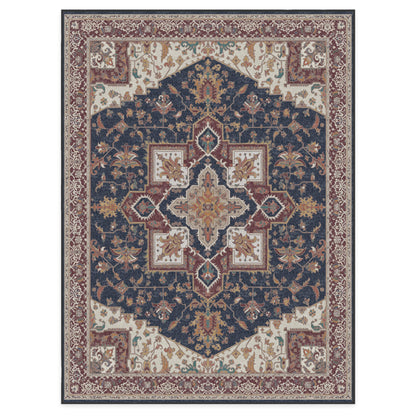 RUGGABLE Maral Heriz Washable Rug - Perfect Vintage Area Rug for Living Room Bedroom Kitchen - Pet &amp; Child Friendly - Stain &amp; Water Resistant - Creme 3&