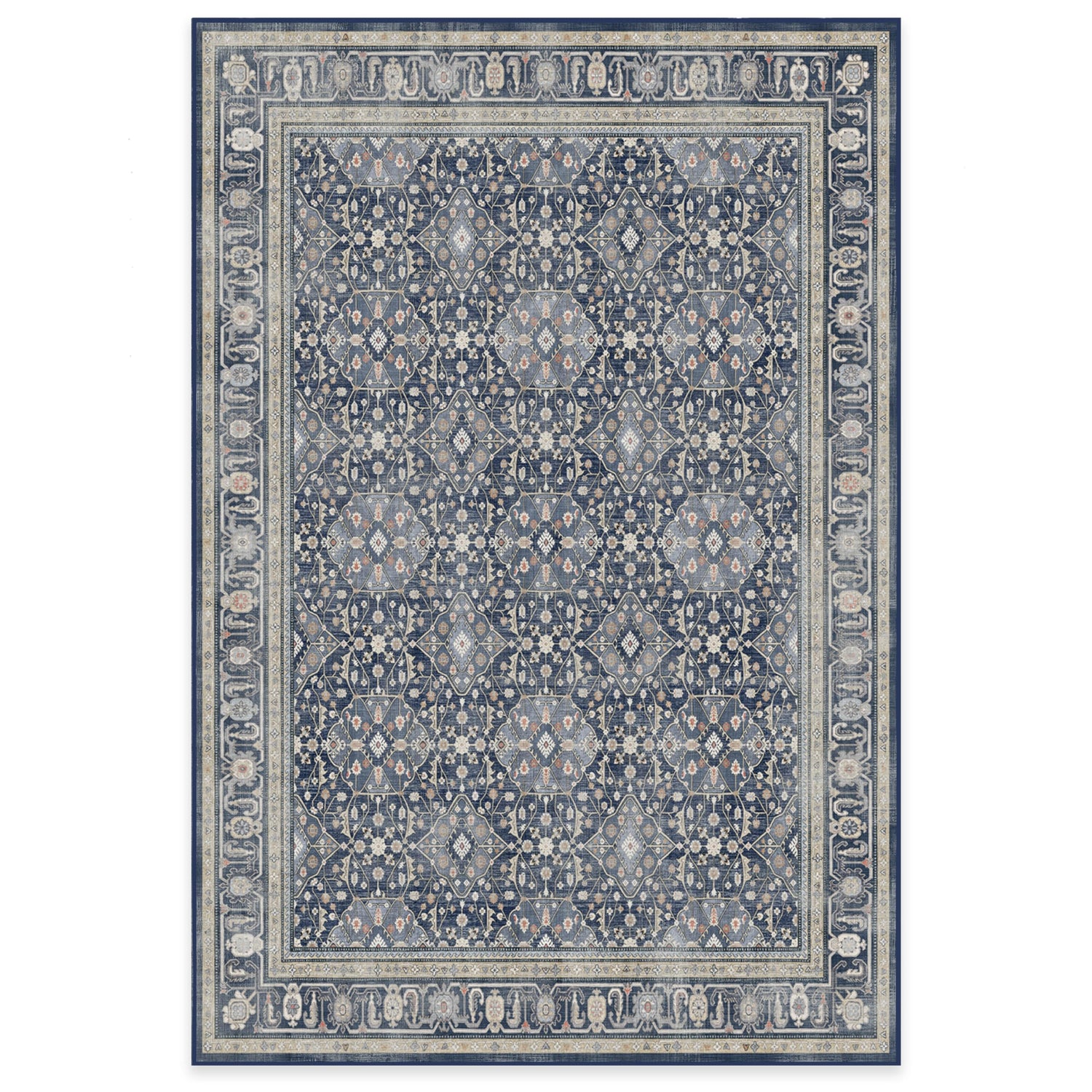 RUGGABLE – Alessia Dark Wood – Machine Washable Area Rug – Pet &amp; Child Friendly – Stain &amp; Water Resistant – Non-Slip – 5&
