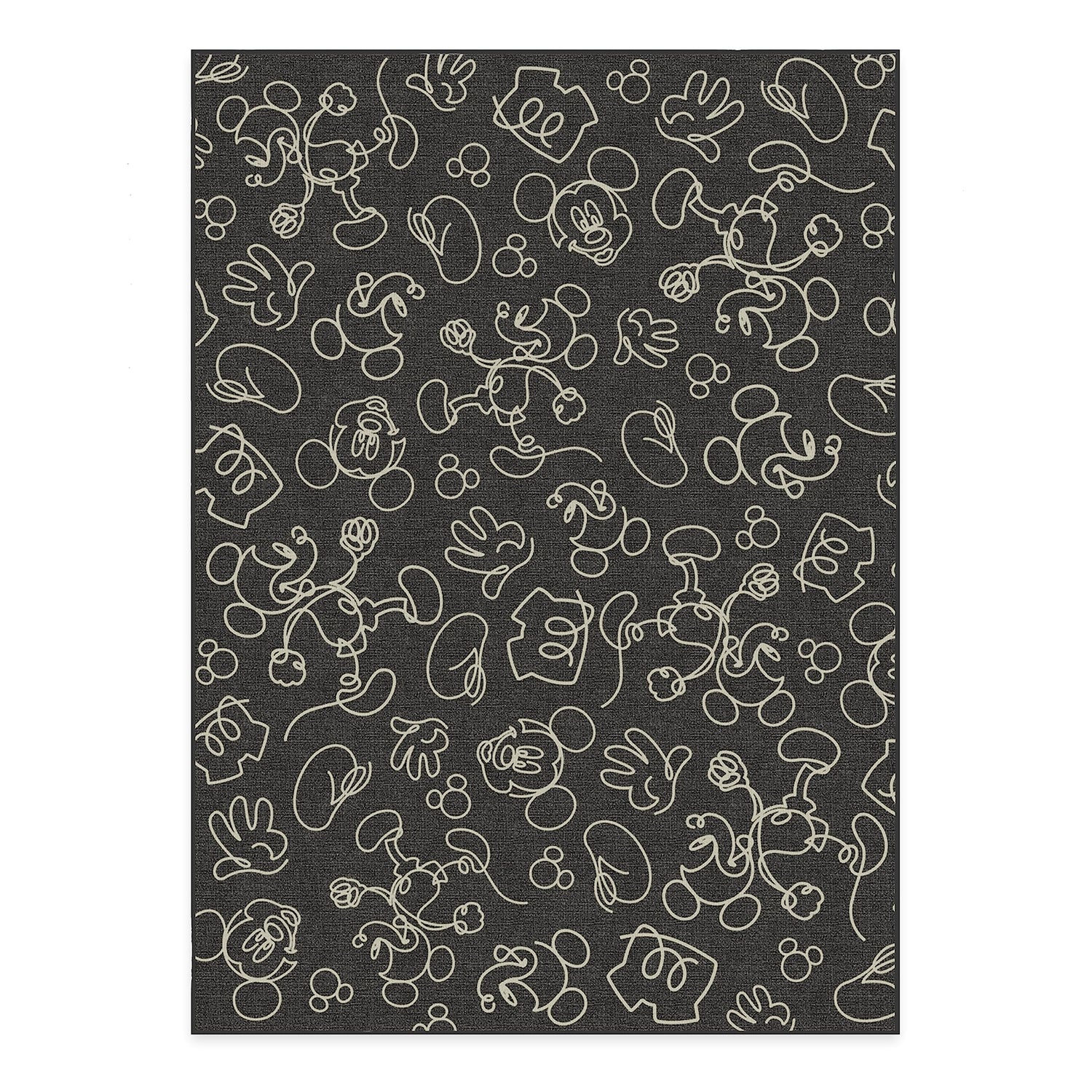 RUGGABLE Disney Classic Minnie Mouse Washable Rug - Perfect Area Rug for Nursery Playroom Kids Room - Pet &amp; Child Friendly - Stain &amp; Water Resistant - Trellis Pink 5&