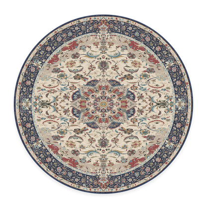 RUGGABLE Sima Washable Rug - Perfect Vintage Area Rug for Living Room Bedroom Kitchen - Pet &amp; Child Friendly - Stain &amp; Water Resistant - Royal Blue 2&