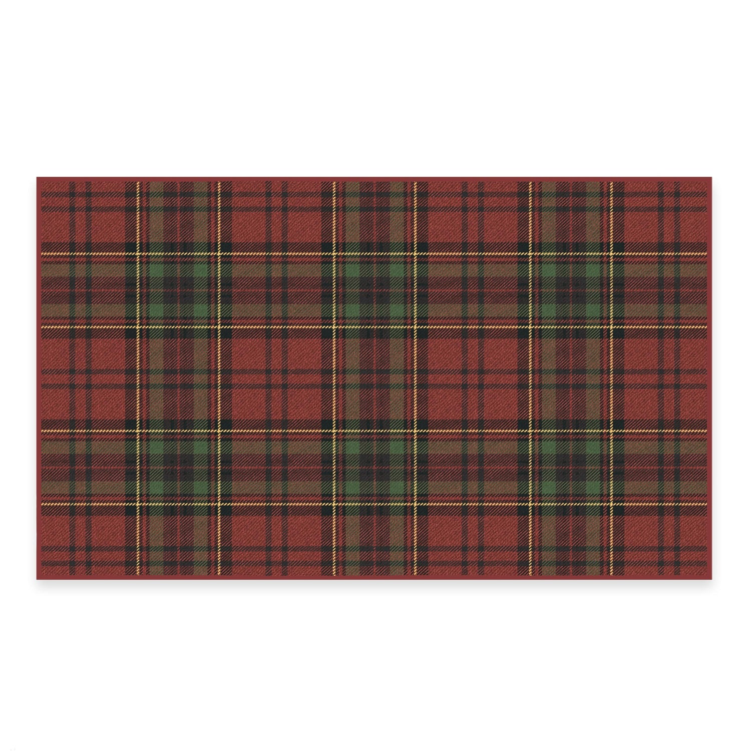 RUGGABLE Winter Plaid Washable Rug - Perfect Holiday Area Rug for Living Room Bedroom Kitchen - Pet &amp; Child Friendly - Stain &amp; Water Resistant - Dress Stewart Tartan Plaid 3&