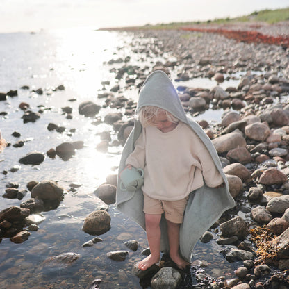 mushie Baby Hooded Towel | Organic Cotton (Moss)