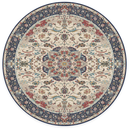 RUGGABLE Sima Washable Rug - Perfect Vintage Area Rug for Living Room Bedroom Kitchen - Pet &amp; Child Friendly - Stain &amp; Water Resistant - Royal Blue 2&