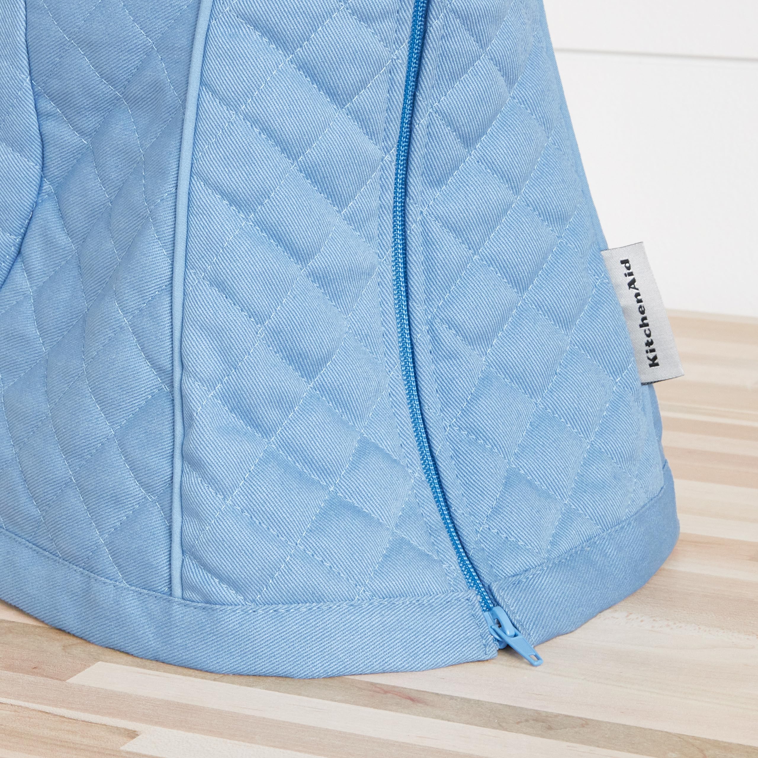 KITCHENAID Fitted Tilt-Head Solid Stand Mixer Cover with Storage Pocket, Quilted 100% Cotton, Milkshake, 14.4&quot;x18&quot;x10&quot;