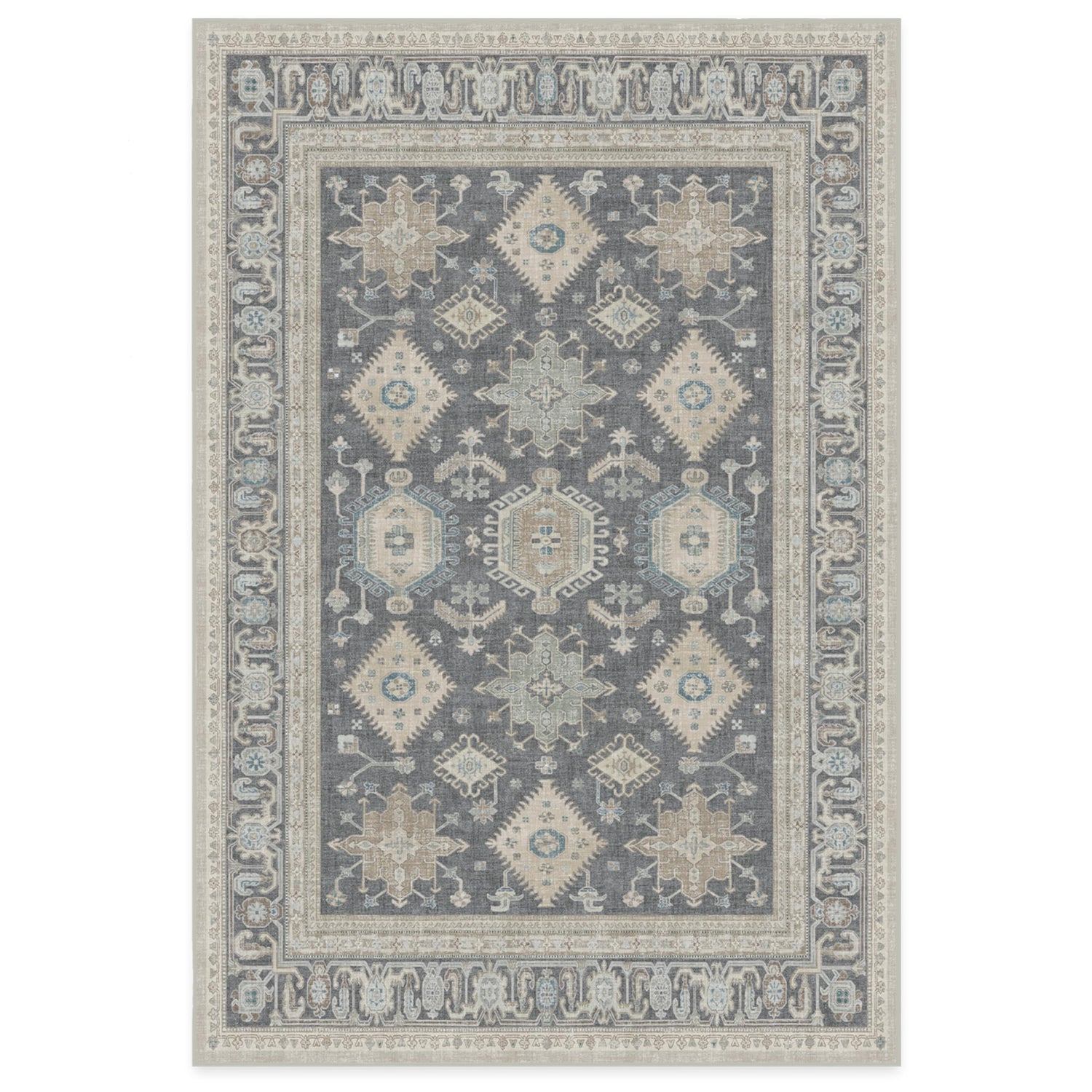 RUGGABLE – Cambria Ruby – Machine Washable Runner Rug – Pet &amp; Child Friendly – Stain &amp; Water Resistant – Non-Slip – 2.5&