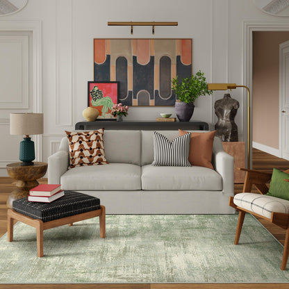 RUGGABLE Impasto Washable Rug - Perfect Modern Area Rug for Living Room Bedroom Kitchen - Non-Slip, Pet &amp; Child Friendly, Stain &amp; Water Resistant - Durable - Sage Green 3&