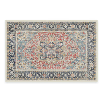 RUGGABLE Kamran Washable Rug - Perfect Vintage Area Rug for Living Room Bedroom Kitchen - Pet &amp; Child Friendly - Stain &amp; Water Resistant - Hazel 5&