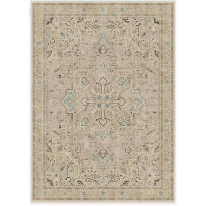 RUGGABLE Kamran Washable Rug - Perfect Vintage Area Rug for Living Room Bedroom Kitchen - Pet &amp; Child Friendly - Stain &amp; Water Resistant - Hazel 5&