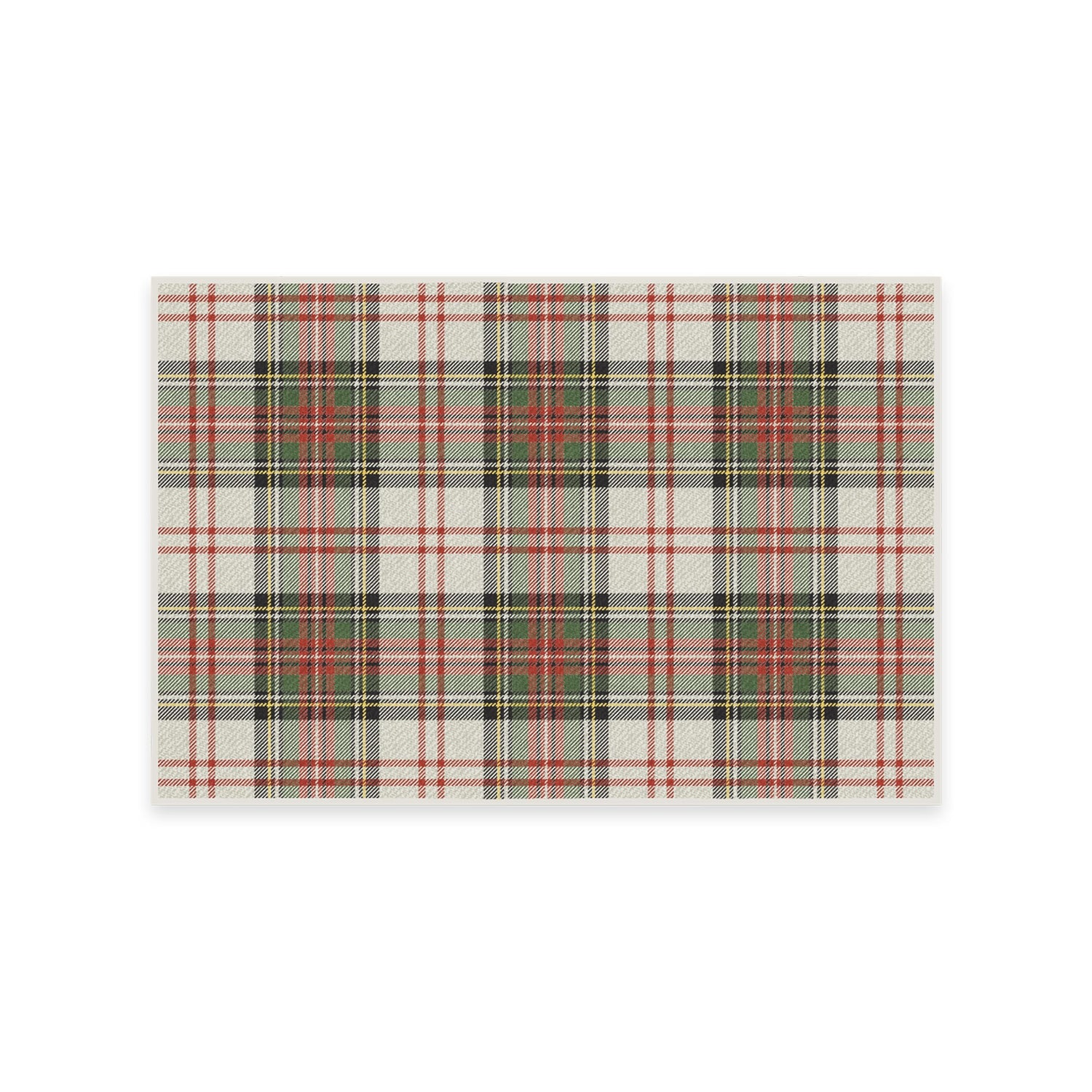 RUGGABLE Winter Plaid Washable Rug - Perfect Holiday Area Rug for Living Room Bedroom Kitchen - Pet &amp; Child Friendly - Stain &amp; Water Resistant - Dress Stewart Tartan Plaid 3&