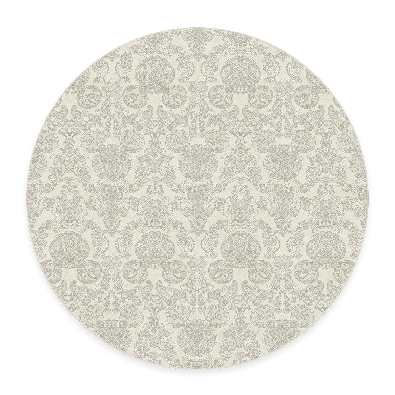 RUGGABLE Disney Traditional Mickey Mouse Washable Rug - Perfect Area Rug for Nursery Playroom Kids Room - Pet &amp; Child Friendly - Stain &amp; Water Resistant - Damask Grey 3&