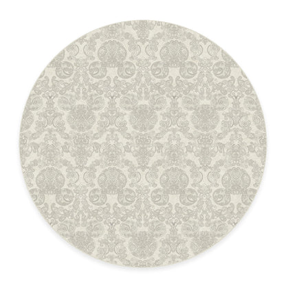 RUGGABLE Disney Traditional Mickey Mouse Washable Rug - Perfect Area Rug for Nursery Playroom Kids Room - Pet &amp; Child Friendly - Stain &amp; Water Resistant - Damask Grey 3&