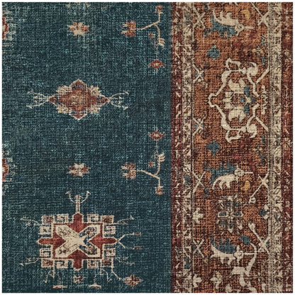 RUGGABLE – Verena Dark Wood – Machine Washable Runner Rug – Pet &amp; Child Friendly – Stain &amp; Water Resistant – Non-Slip – 2.5&