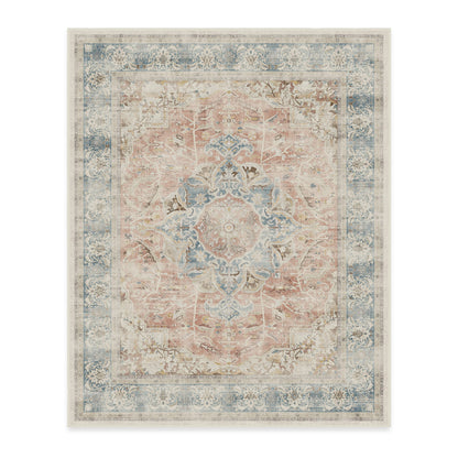 RUGGABLE – Sarrah Blue Quartz – Machine Washable Runner Rug – Pet &amp; Child Friendly – Stain &amp; Water Resistant – Non-Slip – 2.5&