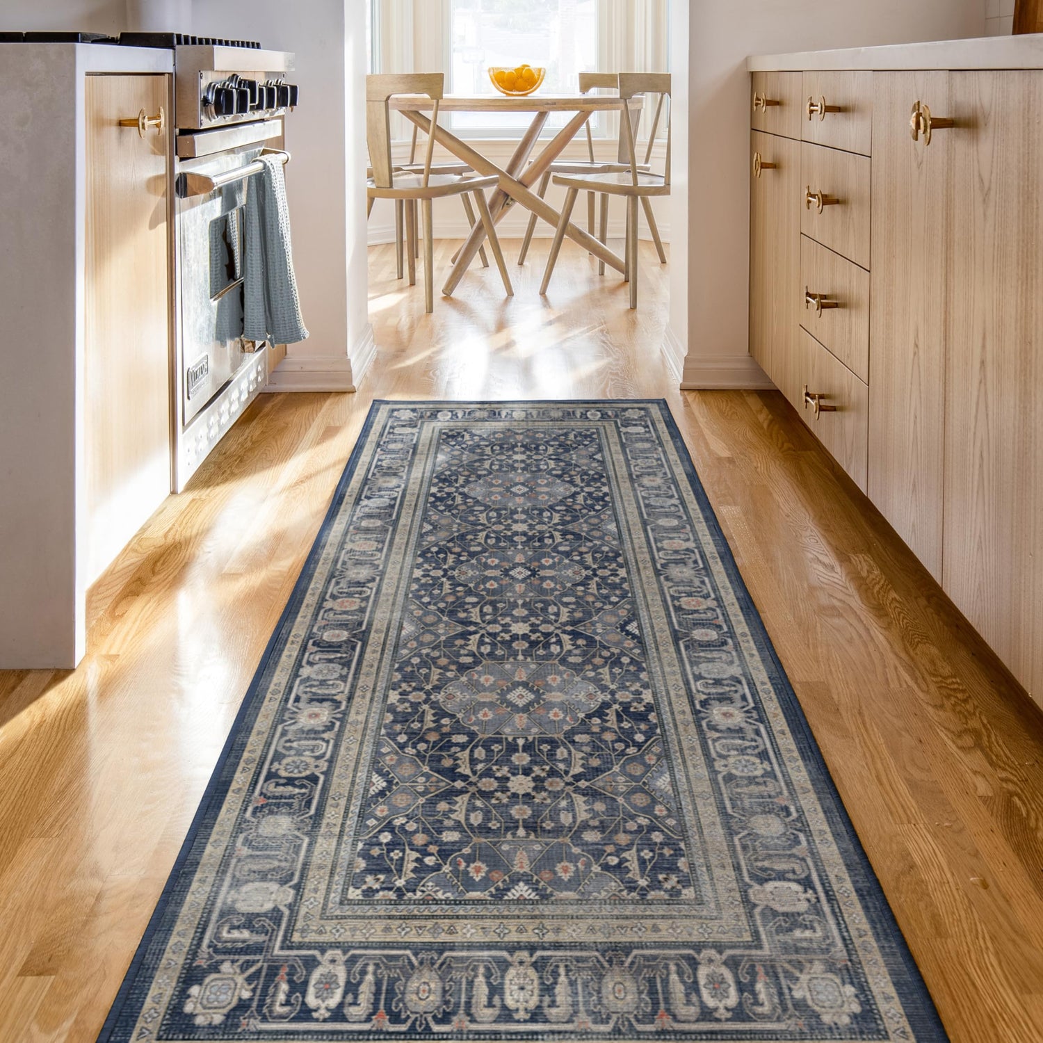 RUGGABLE – Alessia Dark Wood – Machine Washable Area Rug – Pet &amp; Child Friendly – Stain &amp; Water Resistant – Non-Slip – 5&