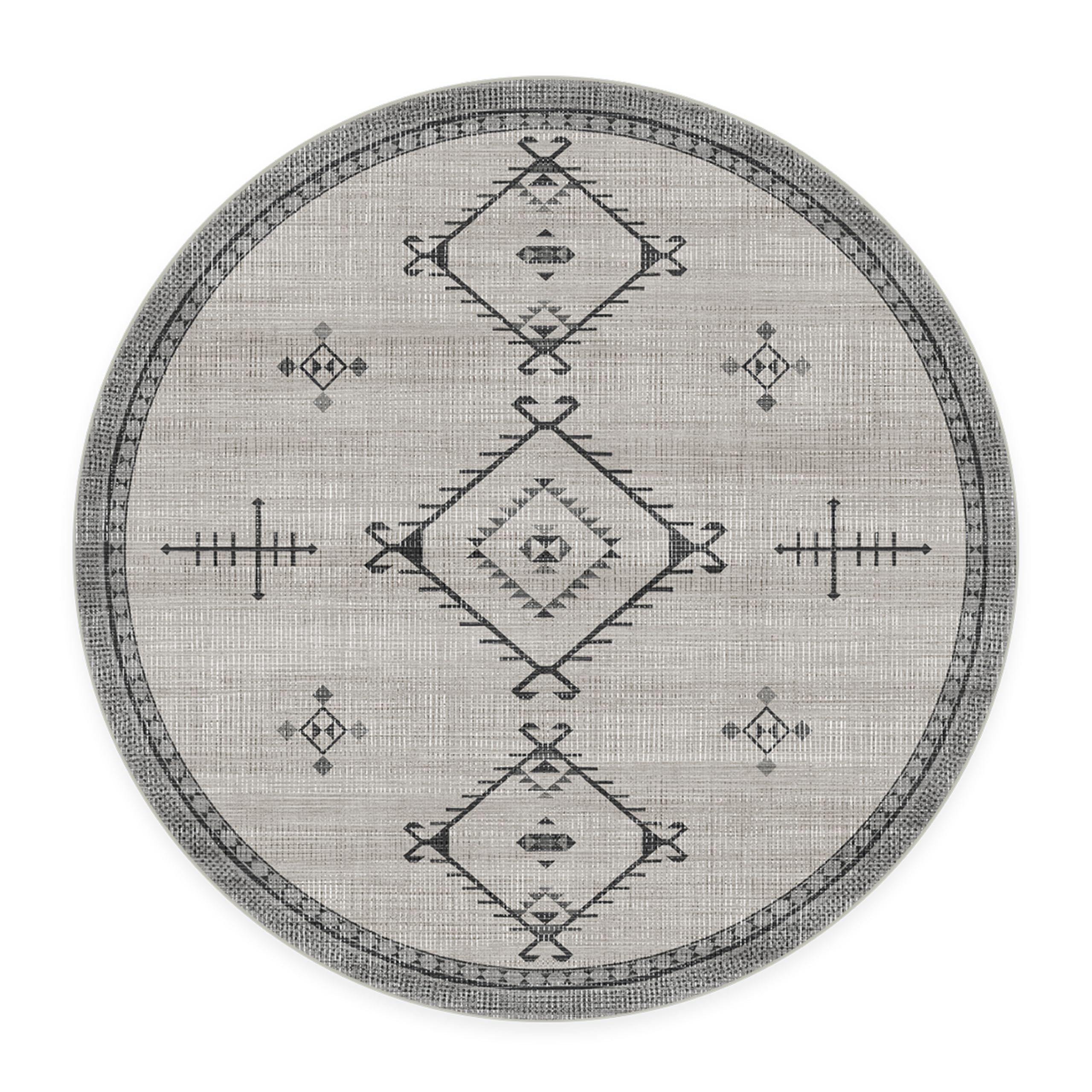 RUGGABLE Damali Runner Rug - Perfect Boho Washable Rug for Entryway Hallway Kitchen - Pet &amp; Child Friendly - Non-Toxic - Stain &amp; Water Resistant - Black &amp; White 2.5&