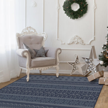 RUGGABLE Winter Plaid Washable Rug - Perfect Holiday Area Rug for Living Room Bedroom Kitchen - Pet &amp; Child Friendly - Stain &amp; Water Resistant - Dress Stewart Tartan Plaid 3&