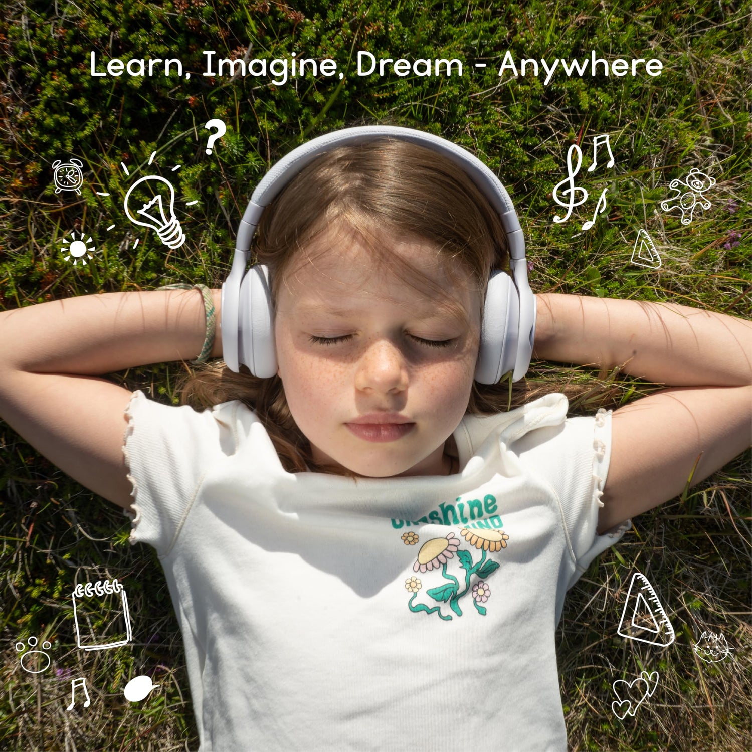 StoryPhones Storytelling Headphones for Kids - Screen-Free Entertainment Experience for Stories, Music and Boost Creativity, Grey