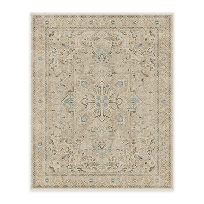 RUGGABLE Kamran Washable Rug - Perfect Vintage Area Rug for Living Room Bedroom Kitchen - Pet &amp; Child Friendly - Stain &amp; Water Resistant - Hazel 5&