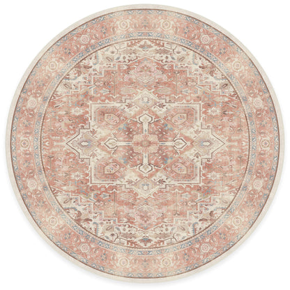 RUGGABLE Kamran Washable Rug - Perfect Vintage Area Rug for Living Room Bedroom Kitchen - Pet &amp; Child Friendly - Stain &amp; Water Resistant - Hazel 5&