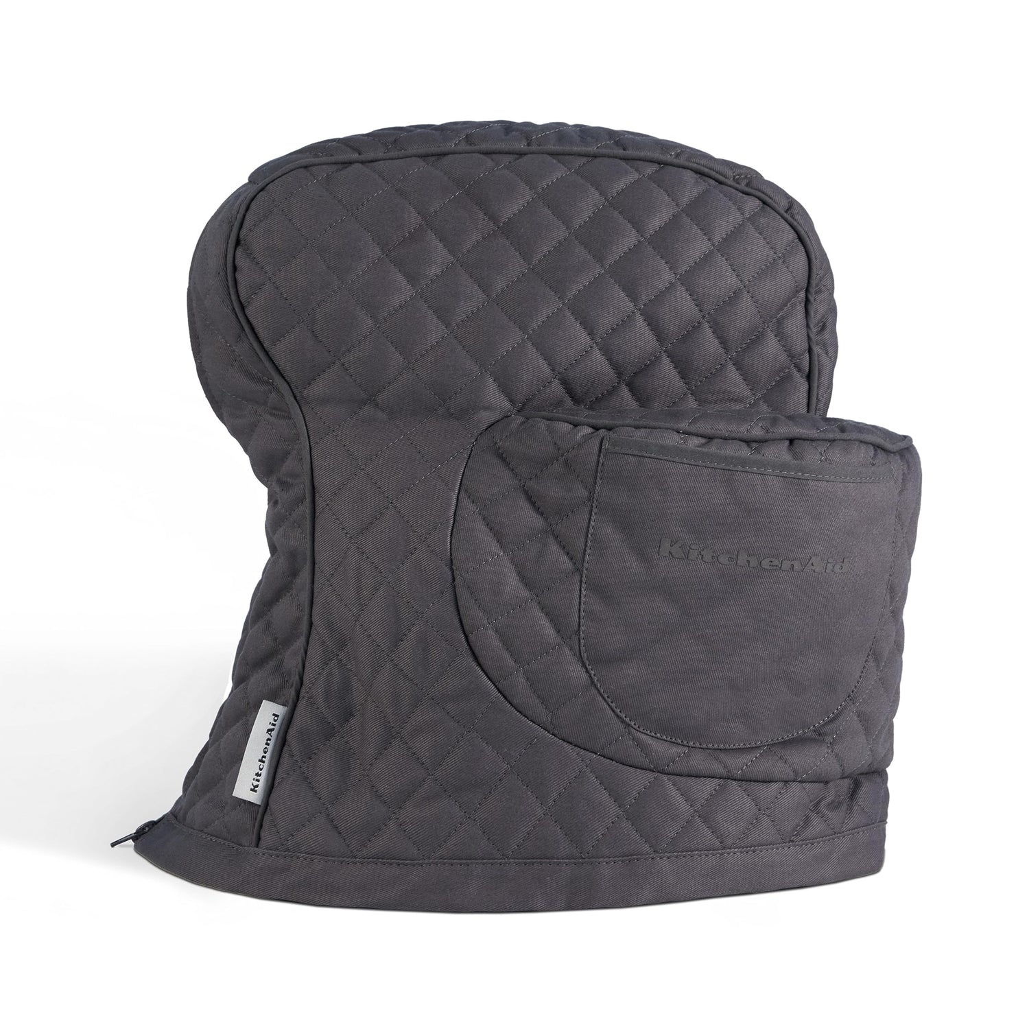KITCHENAID Fitted Tilt-Head Solid Stand Mixer Cover with Storage Pocket, Quilted 100% Cotton, Milkshake, 14.4&quot;x18&quot;x10&quot;