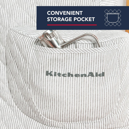 KITCHENAID Fitted Tilt-Head Solid Stand Mixer Cover with Storage Pocket, Quilted 100% Cotton, Milkshake, 14.4&quot;x18&quot;x10&quot;