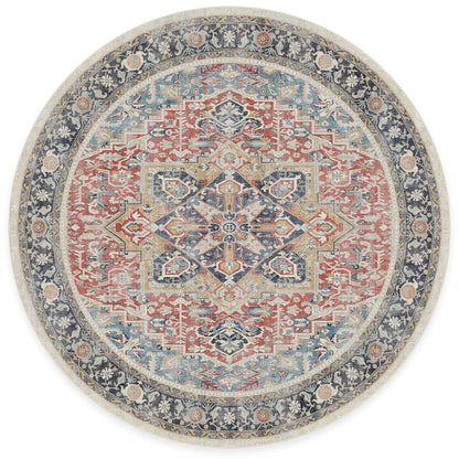 RUGGABLE Kamran Washable Rug - Perfect Vintage Area Rug for Living Room Bedroom Kitchen - Pet &amp; Child Friendly - Stain &amp; Water Resistant - Hazel 5&