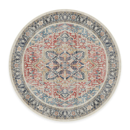 RUGGABLE Kamran Washable Rug - Perfect Vintage Area Rug for Living Room Bedroom Kitchen - Pet &amp; Child Friendly - Stain &amp; Water Resistant - Hazel 5&