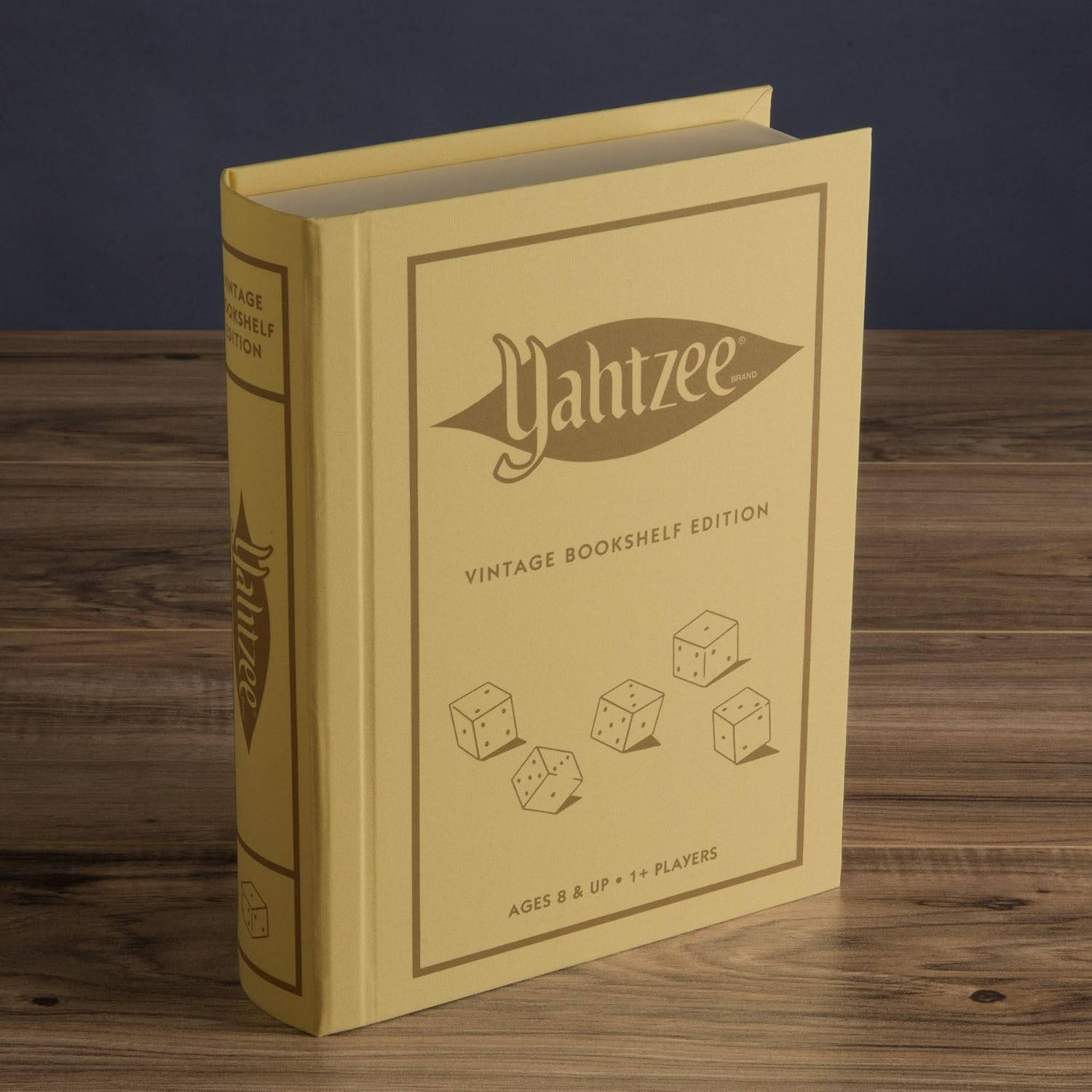 WS Game Company Scrabble, Monopoly, Clue, and Yahtzee Vintage Board Game Bookshelf Collection
