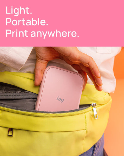 Canon Ivy 2 Mini Photo Printer, Print from Compatible iOS &amp; Android Devices, Sticky-Back Prints, Pure White