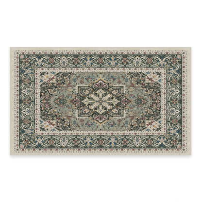 RUGGABLE Hendesi Heriz Washable Rug - Perfect Antique Vintage Area Rug for Living Room Bedroom Kitchen - Pet &amp; Child Friendly - Stain &amp; Water Resistant, Non-Slip - Abalone 2&