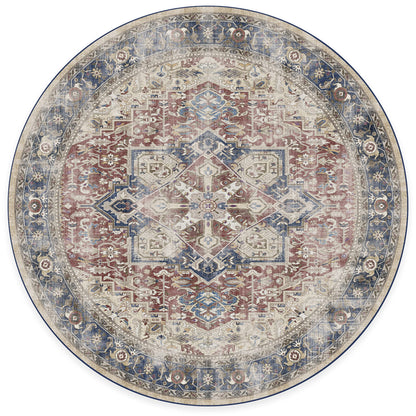 RUGGABLE Kamran Washable Rug - Perfect Vintage Area Rug for Living Room Bedroom Kitchen - Pet &amp; Child Friendly - Stain &amp; Water Resistant - Hazel 5&